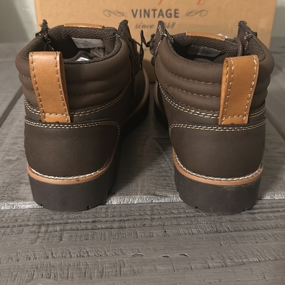 WEATHERPROOF VINTAGE Mens Brown Pull Tab Padded Chester Platform Chukka Boots 8M - Picture 4 of 8